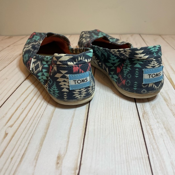 TOM’S Aztec Print Multicolor Women Shoes Sz W8.5 - Picture 6 of 8